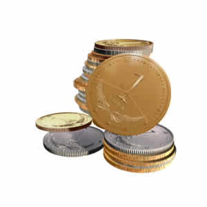 Money - finance clock model - FREE - from Clock Domain.com - 3D animated  - shows you the time using pile of coins.  Silver and gold keep their value, and this clock will never stop running.